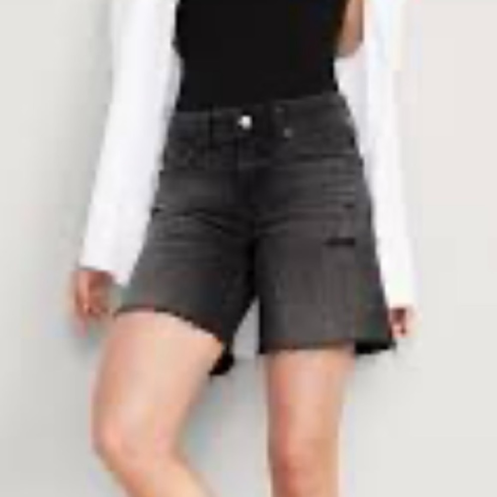 Mid-Rise Loose Ripped Cut-Off Jean Shorts